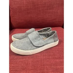 TOMS Altair Light Gray Wool Felt Slip On Sneaker Shoes Size 8